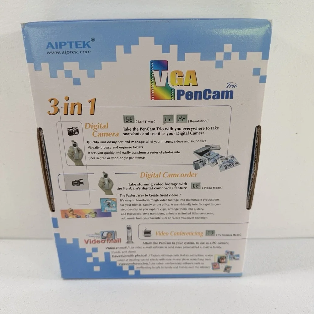 Vintage Aiptek VGA Pencam Camera Recorder‎ 3-in-1 NEW SEALED